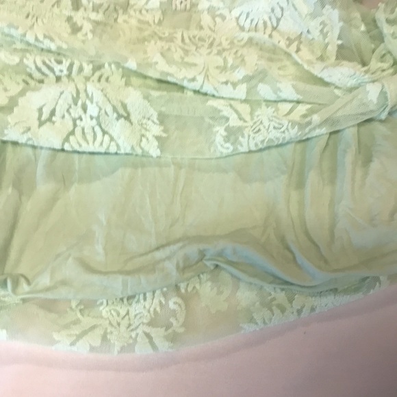 Free people women’s reign over me lace mini dress sz 2 green lined skirt - Picture 8 of 14